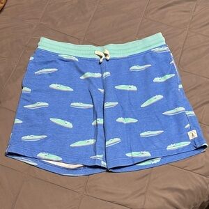 Chubbies Speedboat Blue Sweatpant Lounge Shorts Size Large